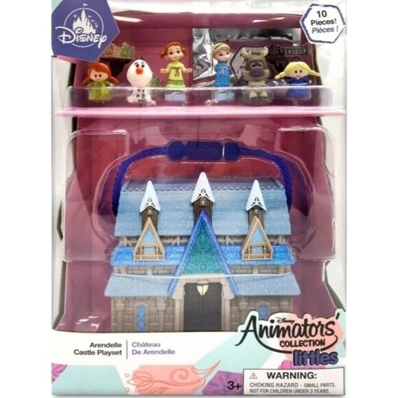 Disney Animators Collection Littles Frozen Arendelle Castle Playset 10 Pc NEW - Picture 1 of 9